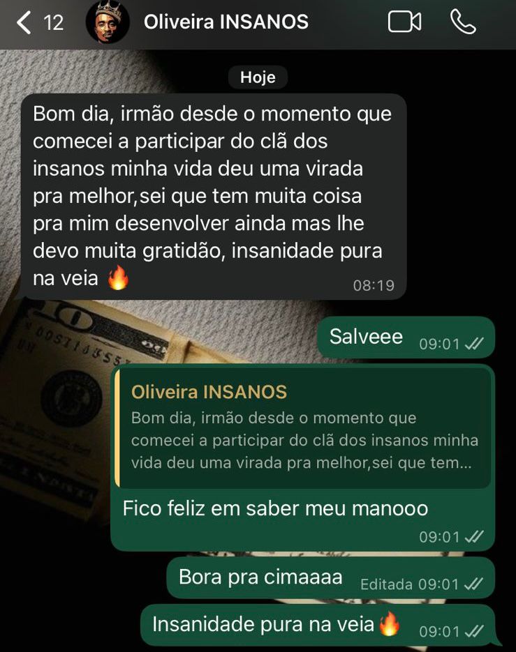 Depoimento de Oliveira — membro do Clã dos Insanos